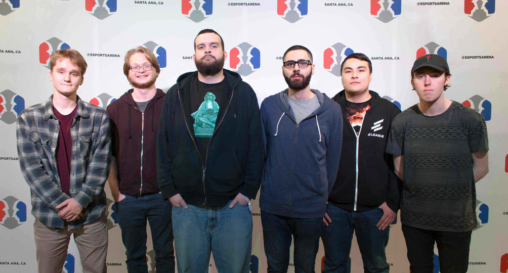 Street Hoops eSports at Esports Arena Rewind 2017. From left to right: cozen, highfive, marmadukeGRYLLS, showstopper, ninjanick, muma.