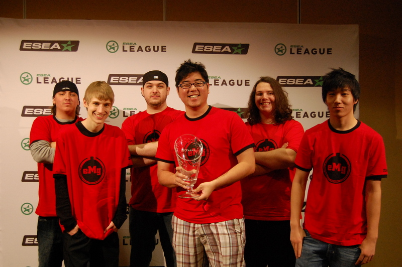 eMazing Gaming on ESEA Season 7 LAN. From left to right: shade, Ggglygy, mackey, enoryt, b4nny, Yz50