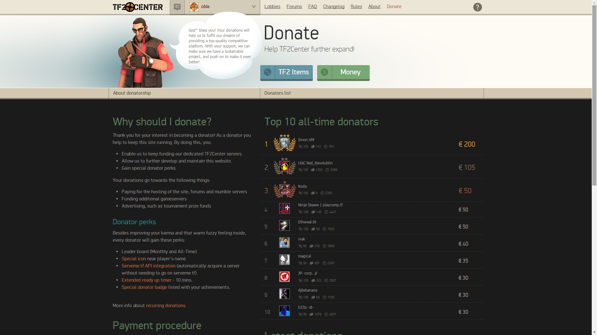 Donation Page
