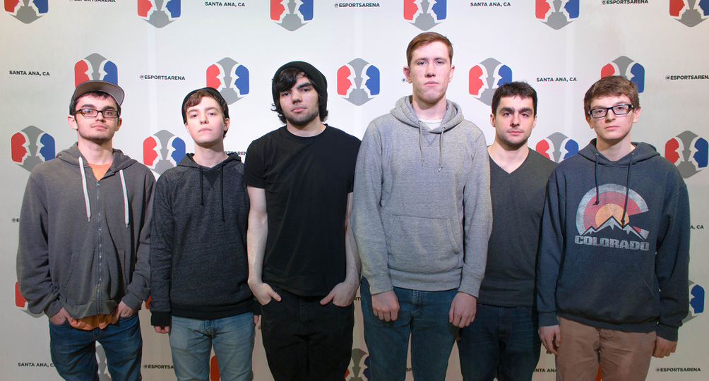 EVL Gaming at Esports Arena Rewind 2017. From left to right: cookiejake, garbuglio, yomps, Bdonski, rando, corsa.