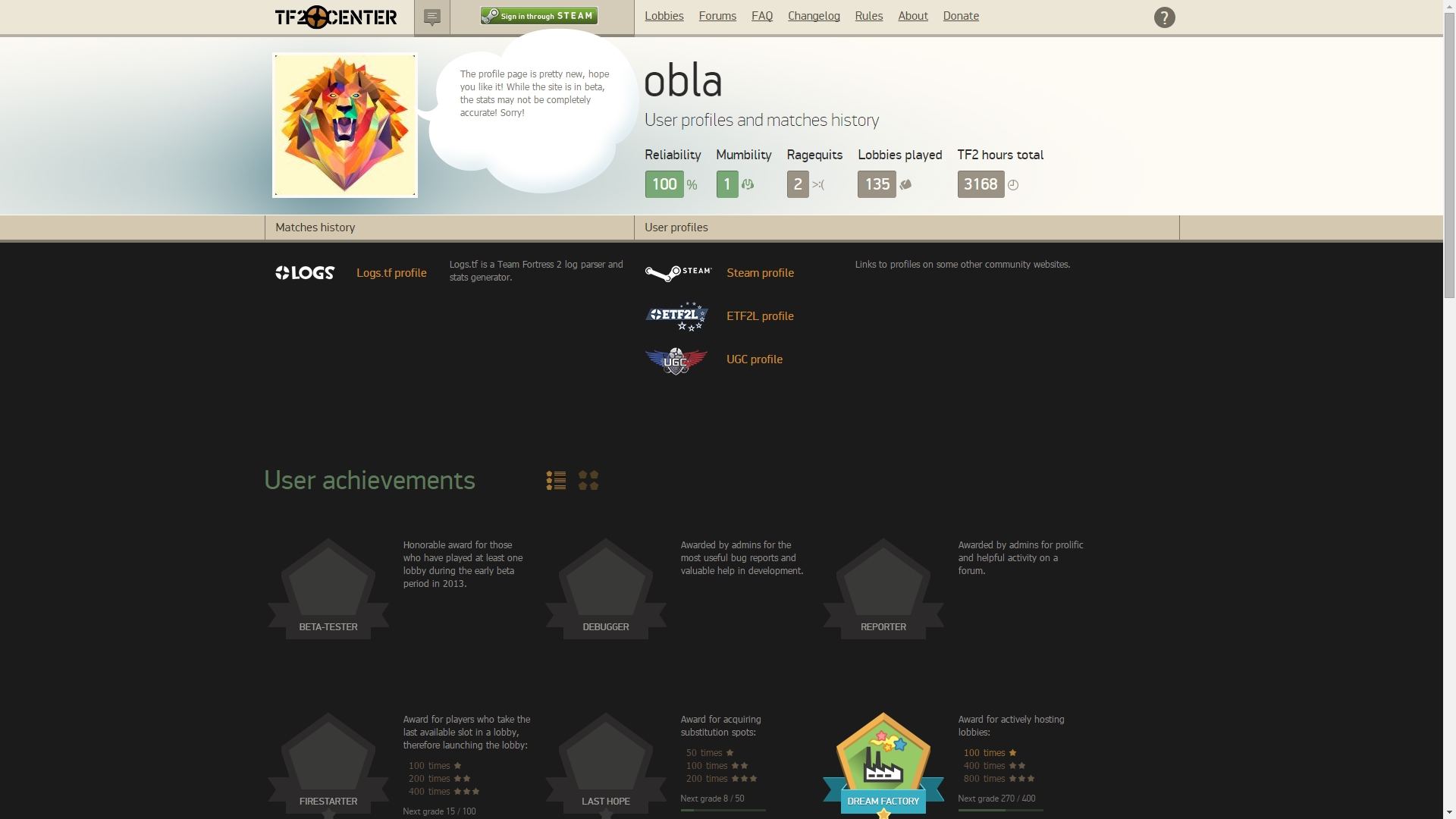 Profile Page