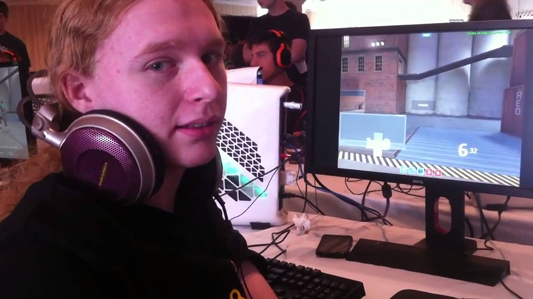 Shrugger being interviewed at ESEA-I S14 lan.